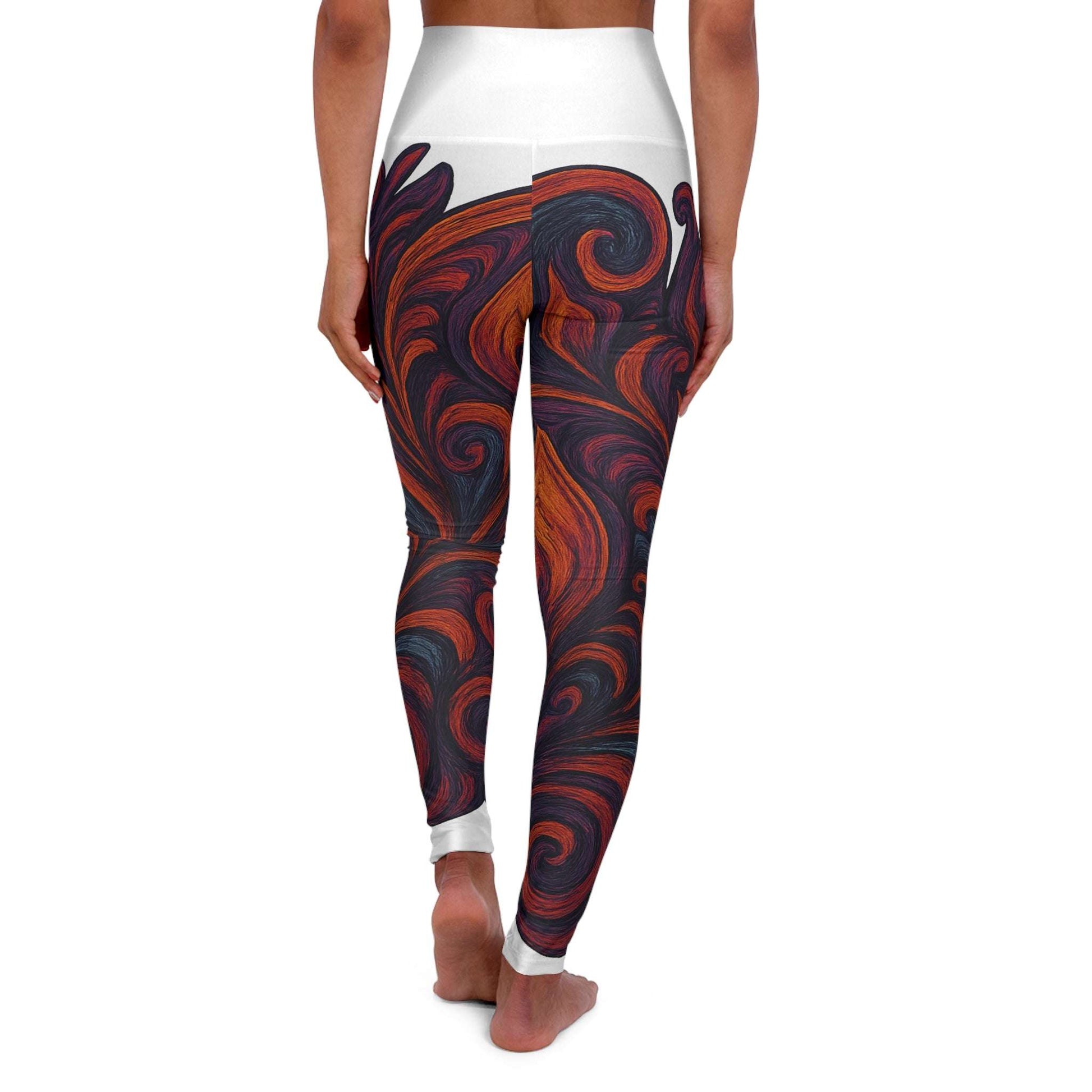 Vibrant yoga leggings with 4-way stretch perfect for gym and active lifestyle

