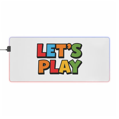 LED Gaming Mouse Pad with color modes shown on a gaming desk

