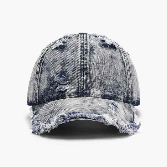 Get Distressed Cotton Adjustable Baseball Cap