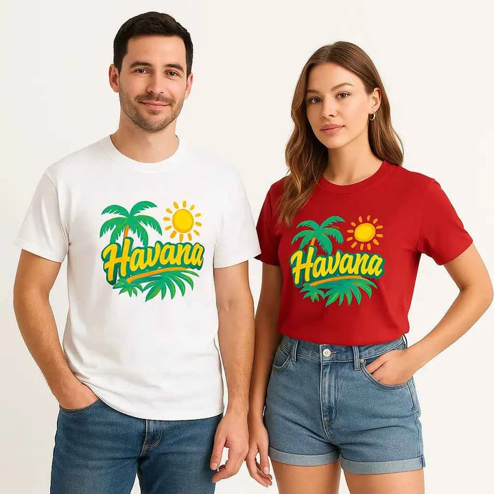 Sunset Escape: Havana Tropical Vibe Tee  Unisex Summer Shirt