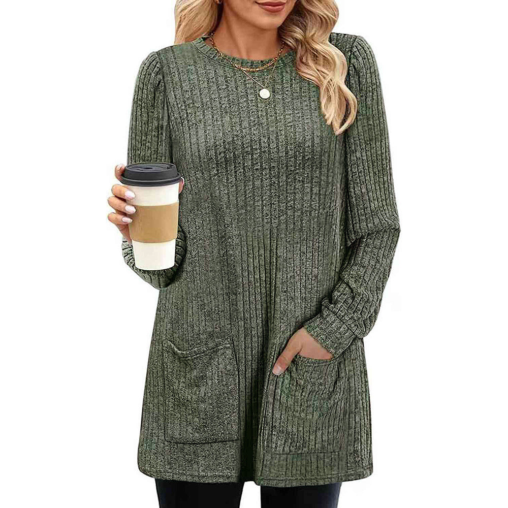 Coffee Long Shirt: Warm Tones for Autumn Comfort