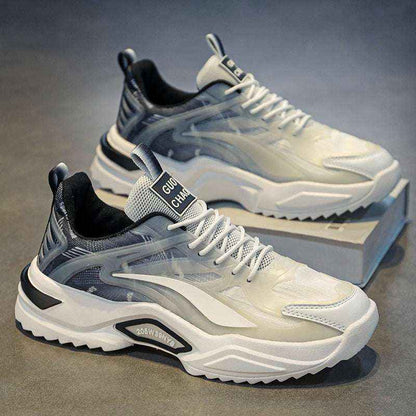 Men's Dad Sneakers - Thick-Sole Lace-Up Comfort