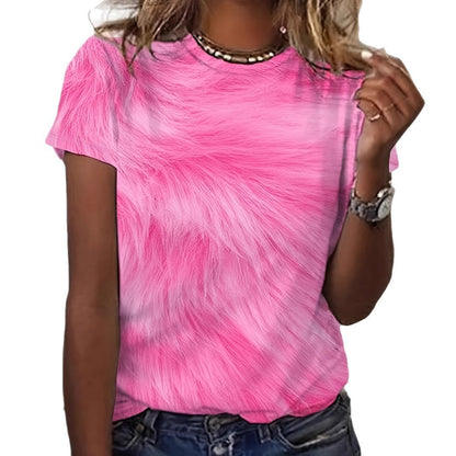 Comfortable Women’s Polyester 3D Print T-shirt