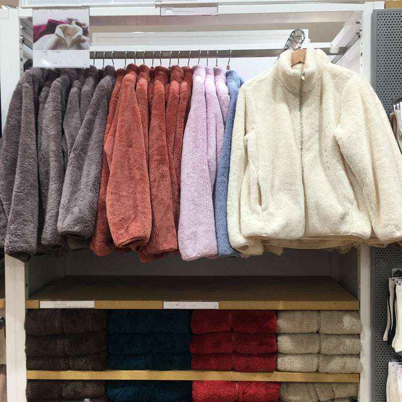 Women's Warm Coral Fleece Jacket – Soft, Cozy, Stylish