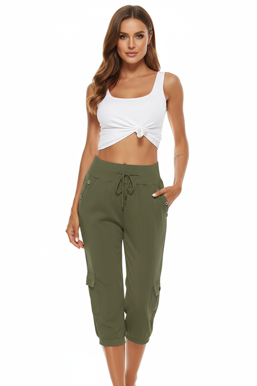 Breathable cargo pants for women made for casual wear, travel, and daily errands