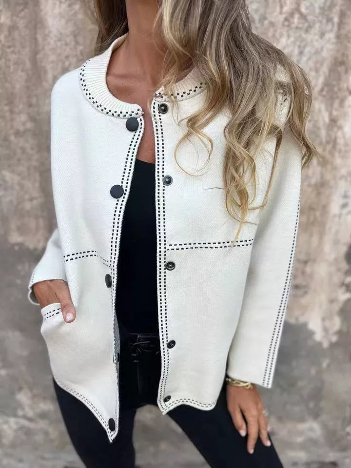 Cozy plus size button up cardigan for women – long sleeve everyday layer