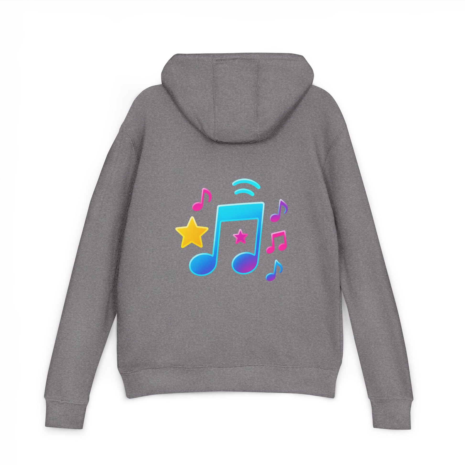 Long unisex sweatshirt with vibrant music print and soft fabric

