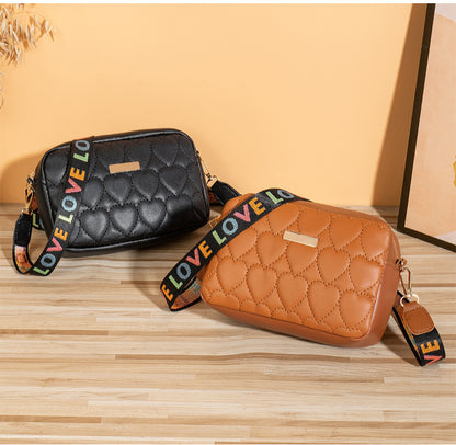 Cute & Casual Woman’s Bag with Heart Stitching Detail