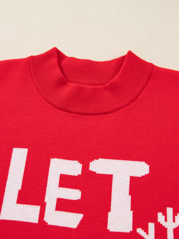 Let It Snow Christmas Sweater – Cozy Women’s Fit
