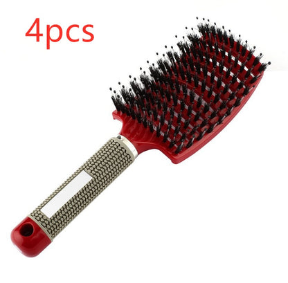 Detangling Hair Brush – arched head hugs the scalp for even pressure