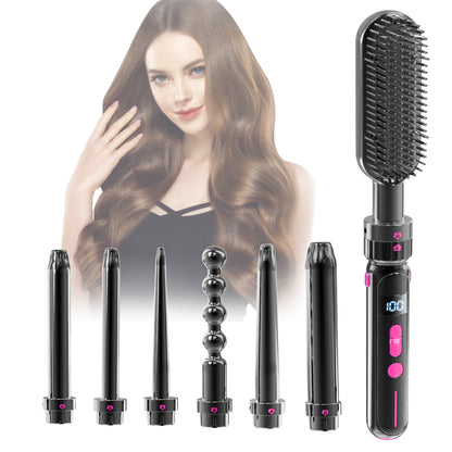 Dual-purpose ceramic curly hair stick – curl or straighten with anti-scald protection