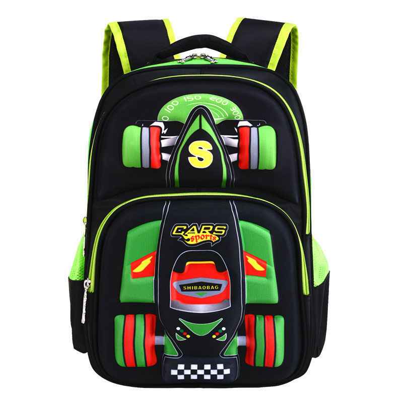 3D School Bags for Boys – Car Design Trolley Backpack