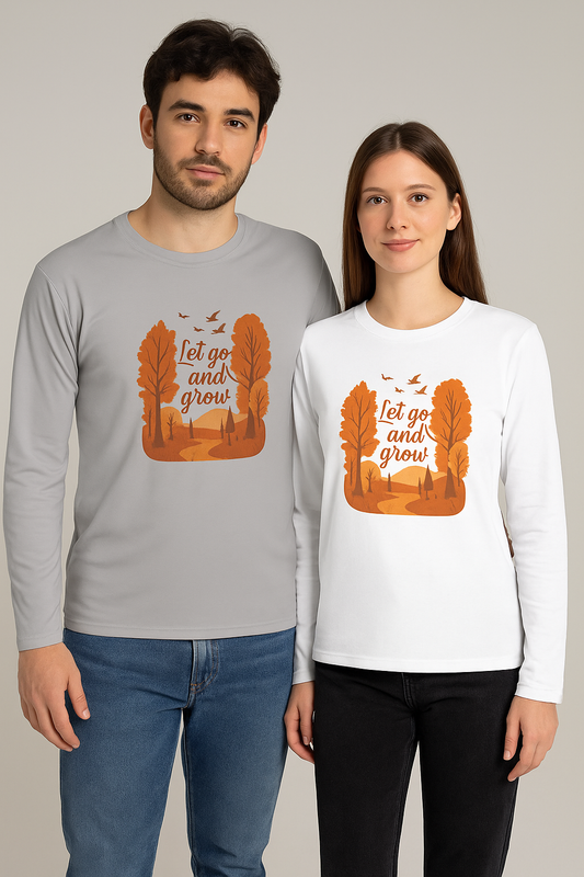 Eco-friendly Unisex Long Sleeve Tee with nature-inspired design