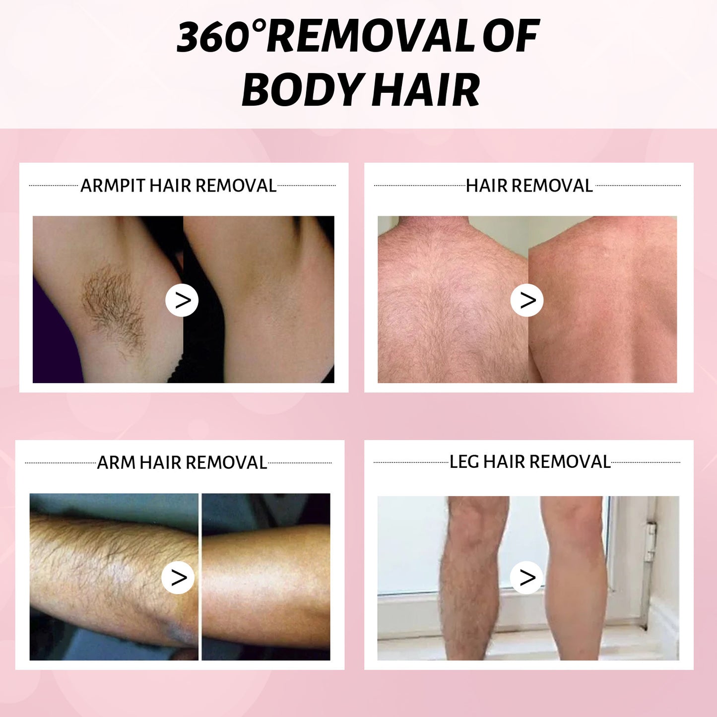 Effortless Hair Removal Spray for Face, Back, and Armpits