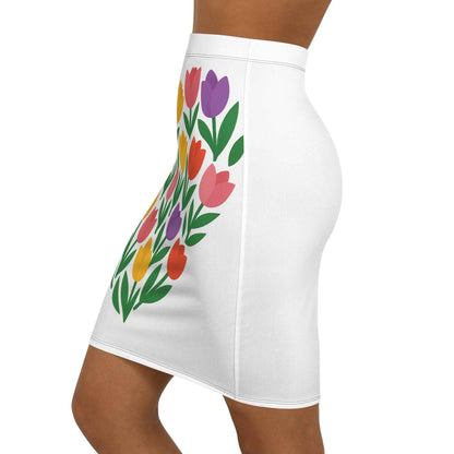 Floral Pencil Skirt – Elegant & Stretchy Fit