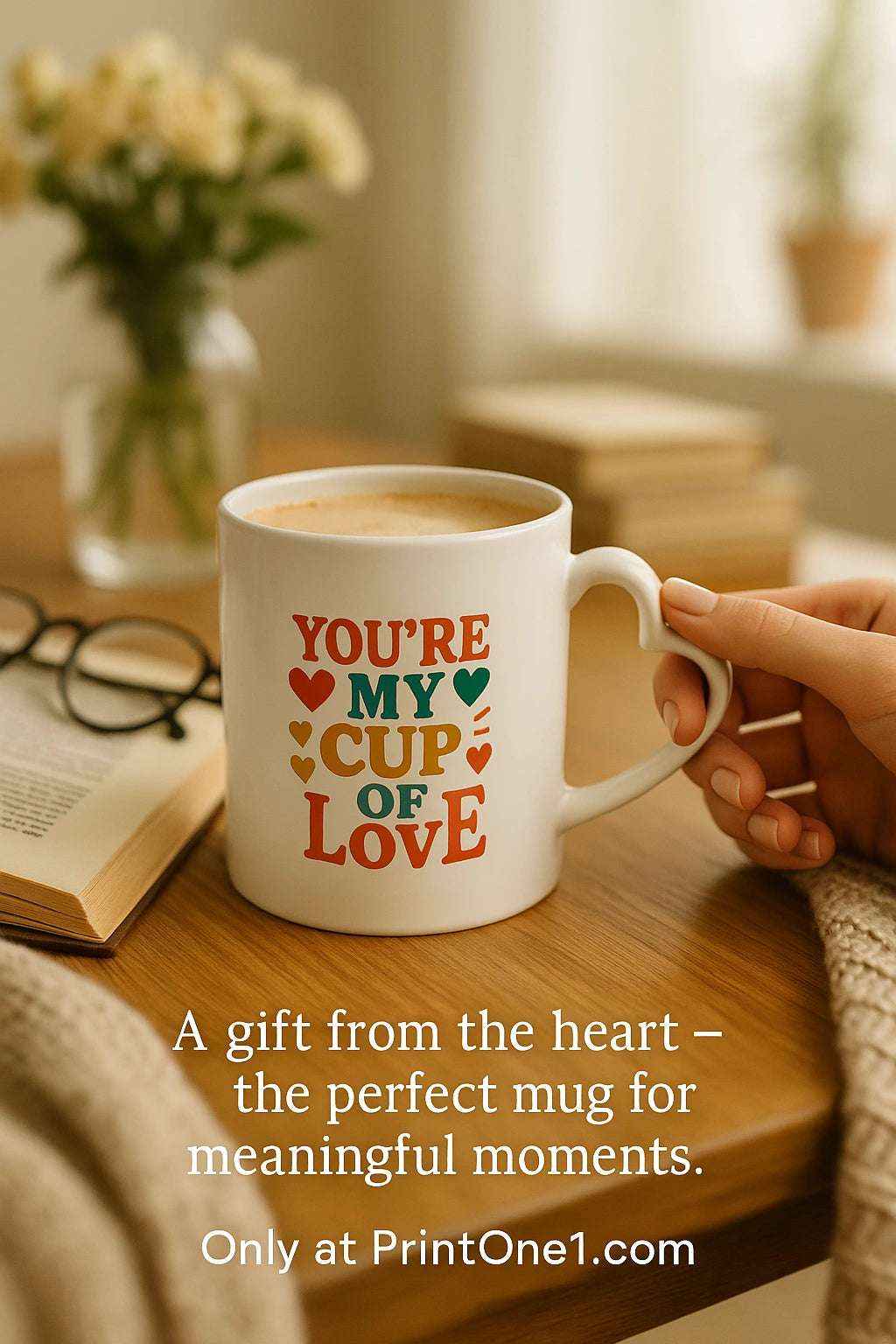 Heart-Shaped Mug – Romantic Gift for Coffee Lovers