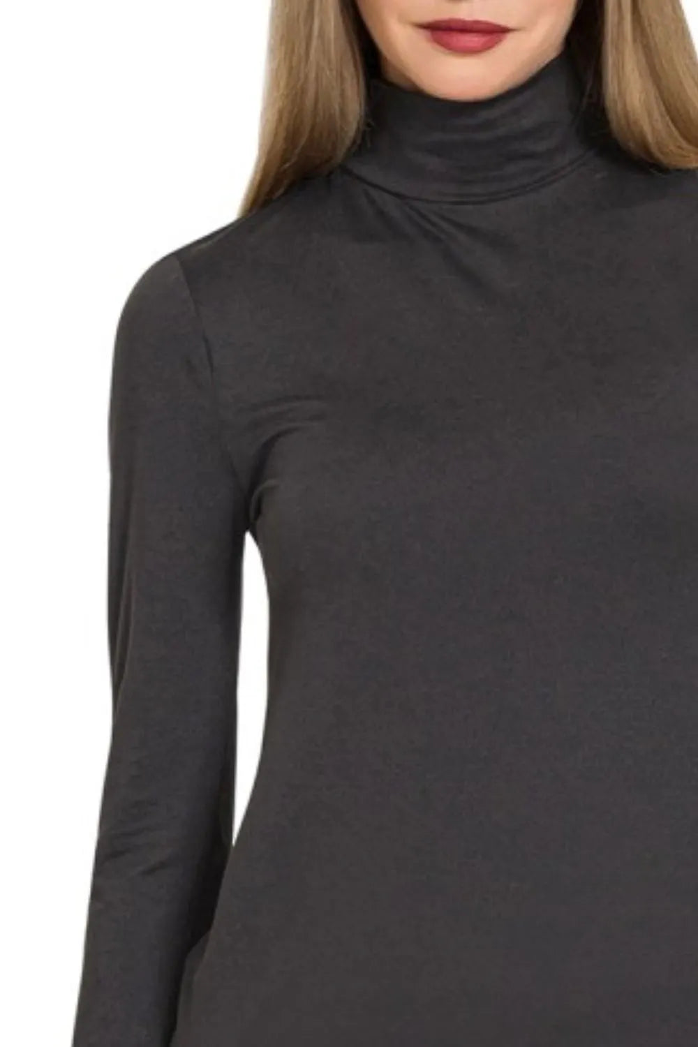 Elegant Office-Ready Mock Neck Top – Minimalist Fashion

