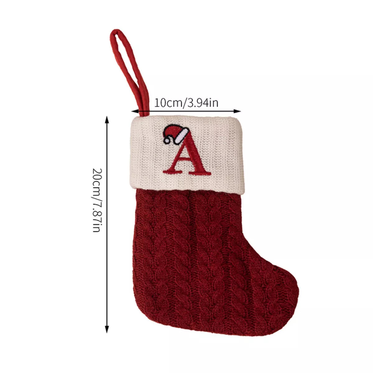 Entryway Hook Set with Cable-Knit Contrast Christmas Stockings
