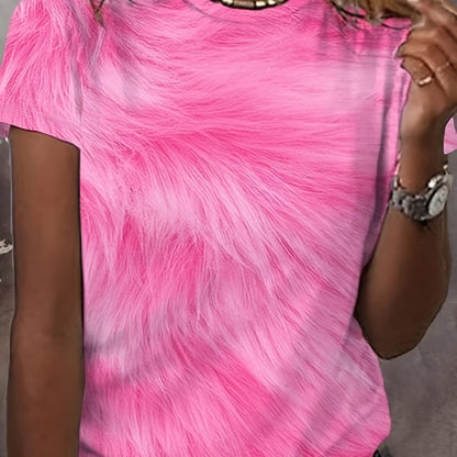 Everyday Casual Loose Women’s 3D Print T-shirt