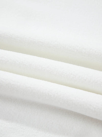 Exposed seam long sleeve top in durable polyester blend

