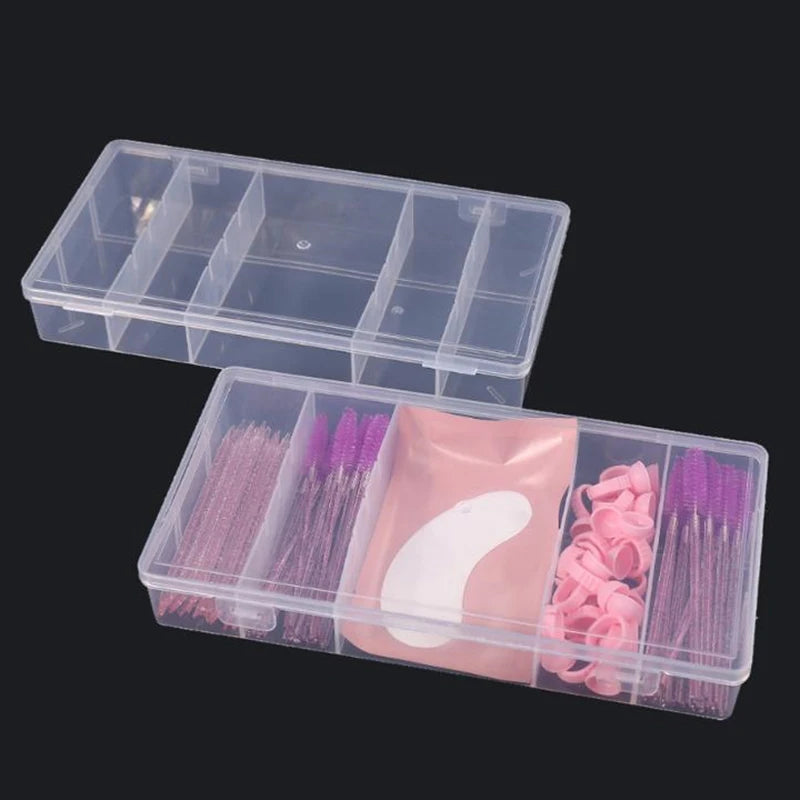 Eyelash Extension Storage Box – Vertical Rectangle Compartments, Easy Clean