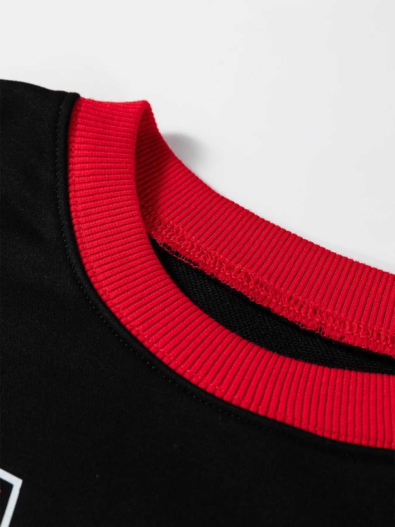 Fabric texture close-up: 65% polyester 35% cotton in Game Day Varsity Sweatshirt