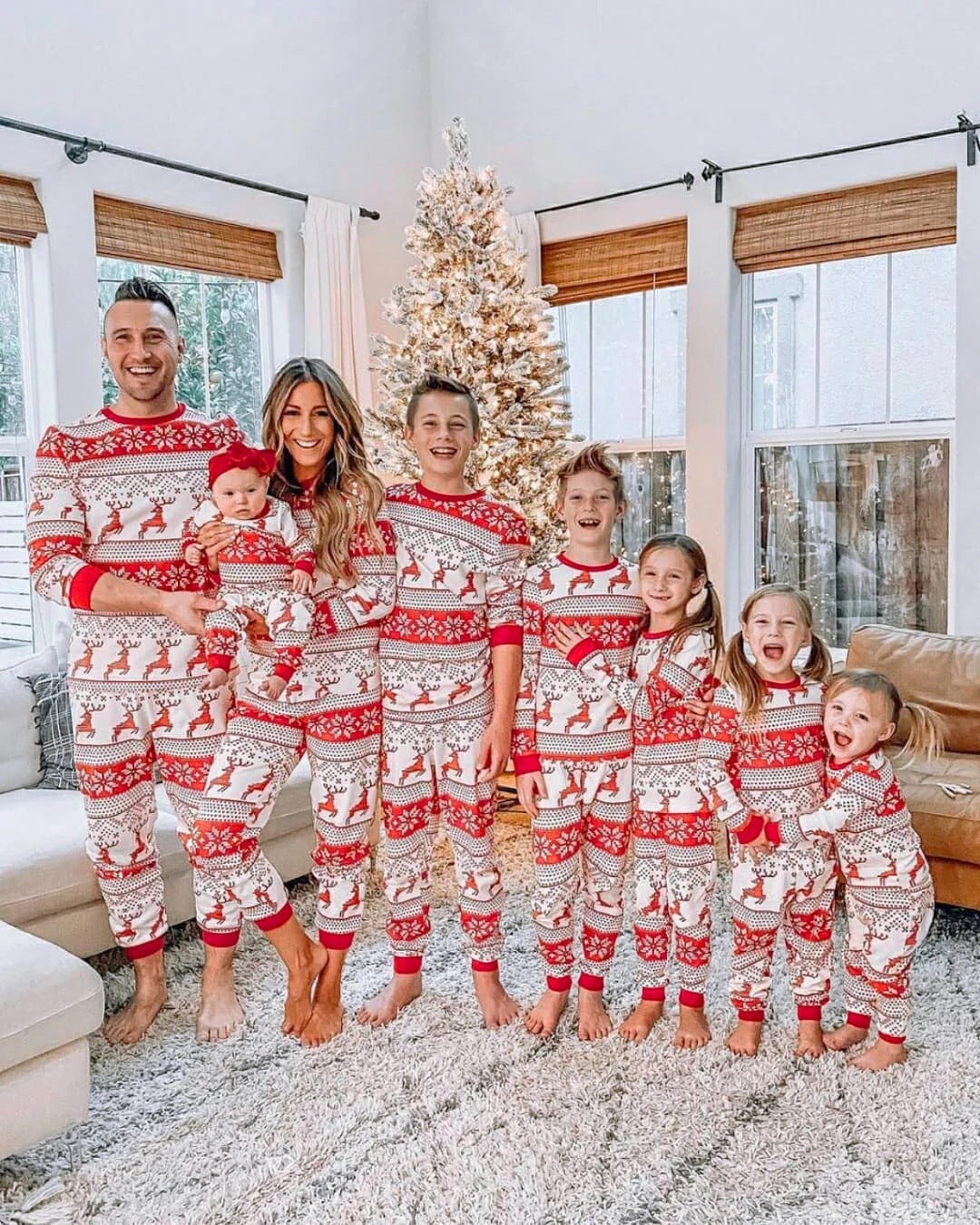 Family Christmas Pajamas – Unisex relaxed fit, soft mid-weight for autumn-to-winter lounging