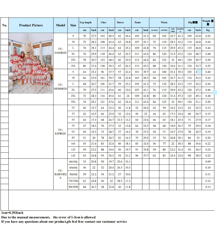 Family Christmas Pajamas – warm autumn-to-winter homewear