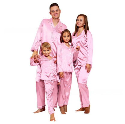 Family matching ice silk pajamas – perfect for lounging & selfies