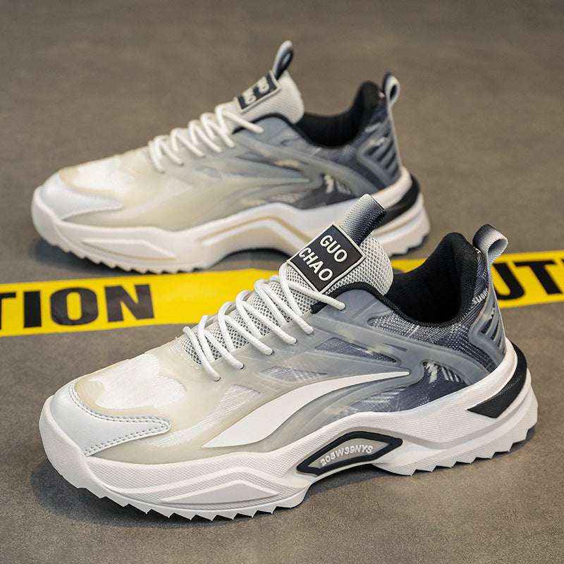 Men's Dad Sneakers - Thick-Sole Lace-Up Comfort