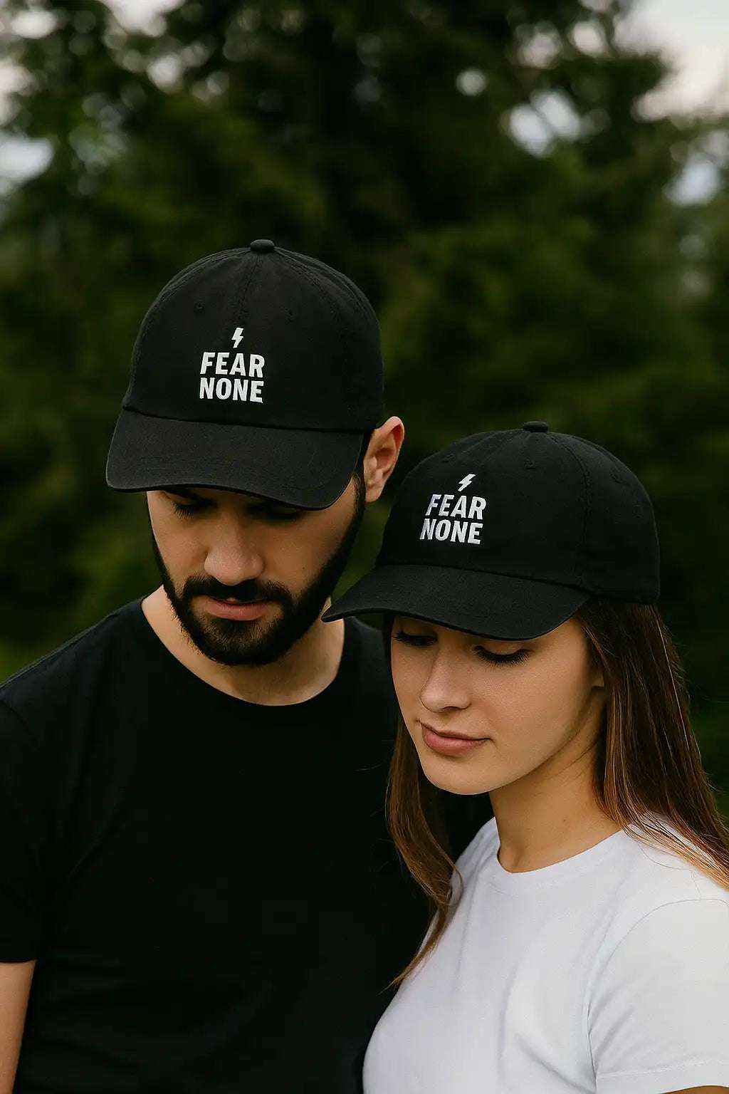 Fear None Embroidered Denim Cap - Bold Everyday Statement