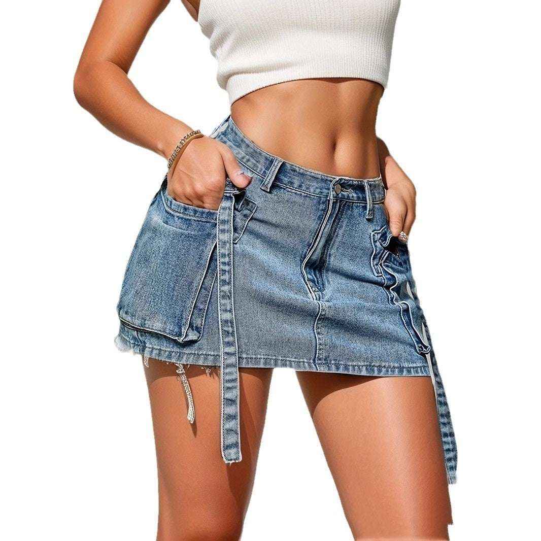 90s mini skirt silhouette styled for festival streetwear