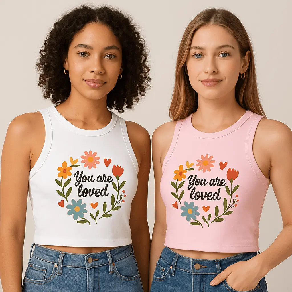 Feminine & Fierce – Positive Quote Tank for Summer Vibes

