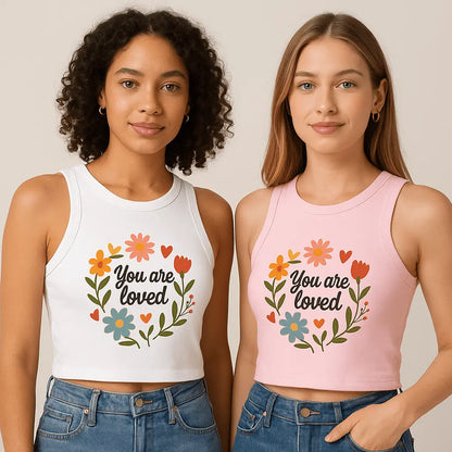 Feminine & Fierce – Positive Quote Tank for Summer Vibes

