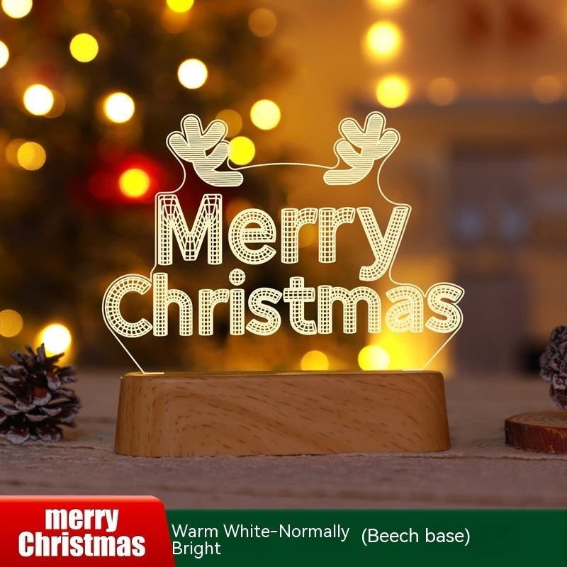 Festive mantel styling with Christmas LED Night Light and ornaments