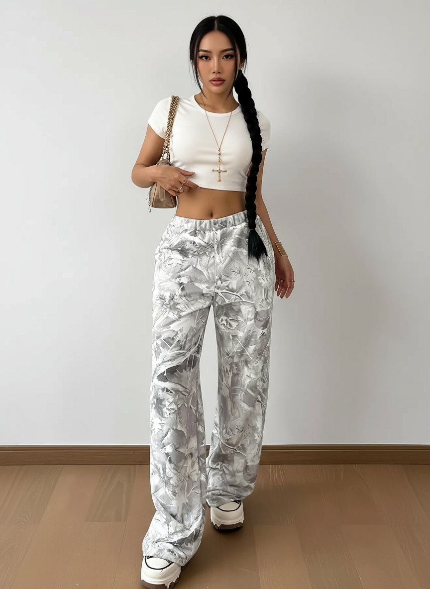 Abstract Print Wide Leg Women's Pants – Bold Comfort