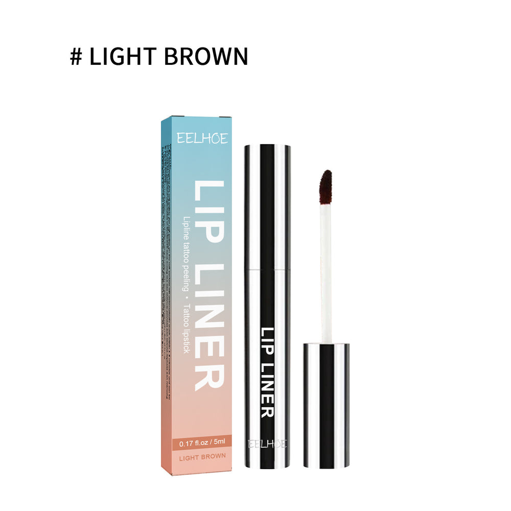 Peel-off waterproof lip liner in Light Brown with a precise tip for natural-looking definition and comfortable all-day color.
