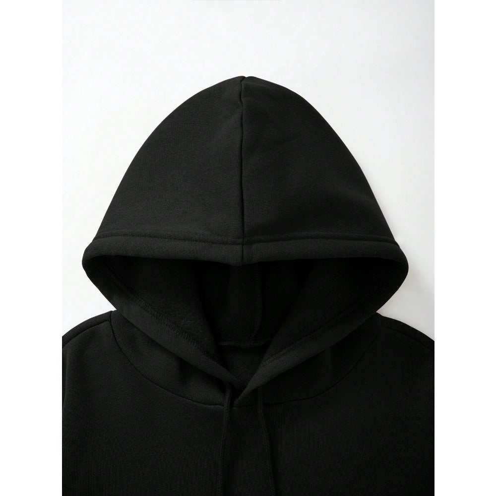 Front view of hoodie showcasing vivid 3D print.


