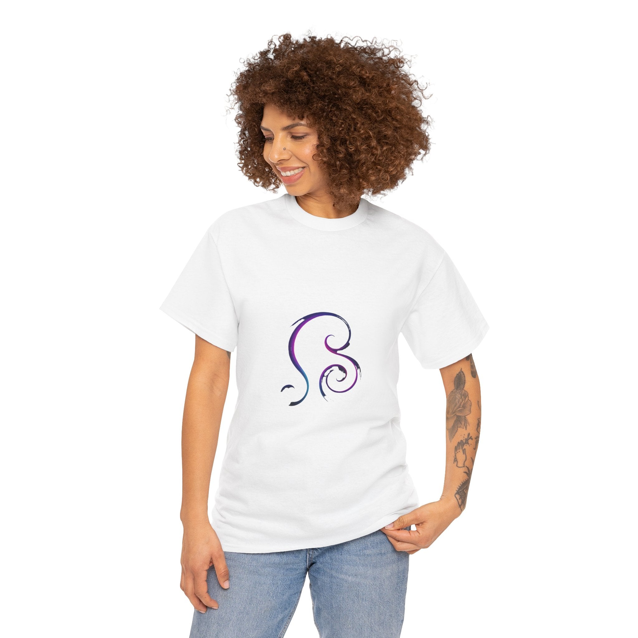 Side profile image highlighting luxe fit drape and shoulder tape reinforcement on tee garment. premium!!! showcasing detail.!

