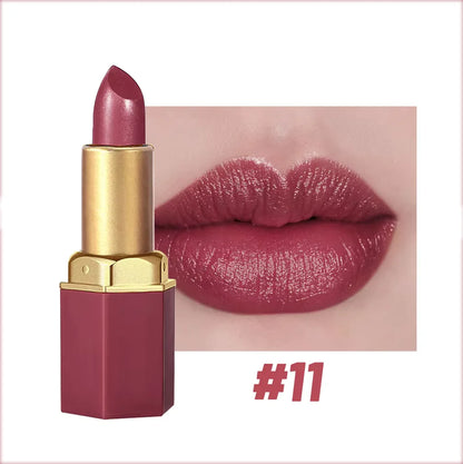 Gold Bar Lipstick lifestyle – mirror application, clean beauty look
