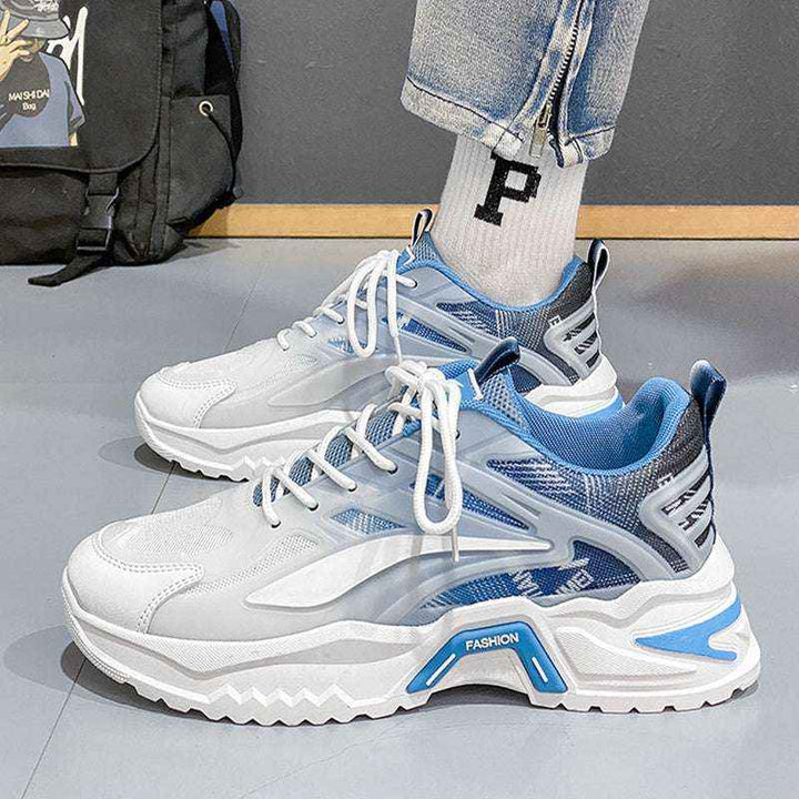 Men's Dad Sneakers - Thick-Sole Lace-Up Comfort