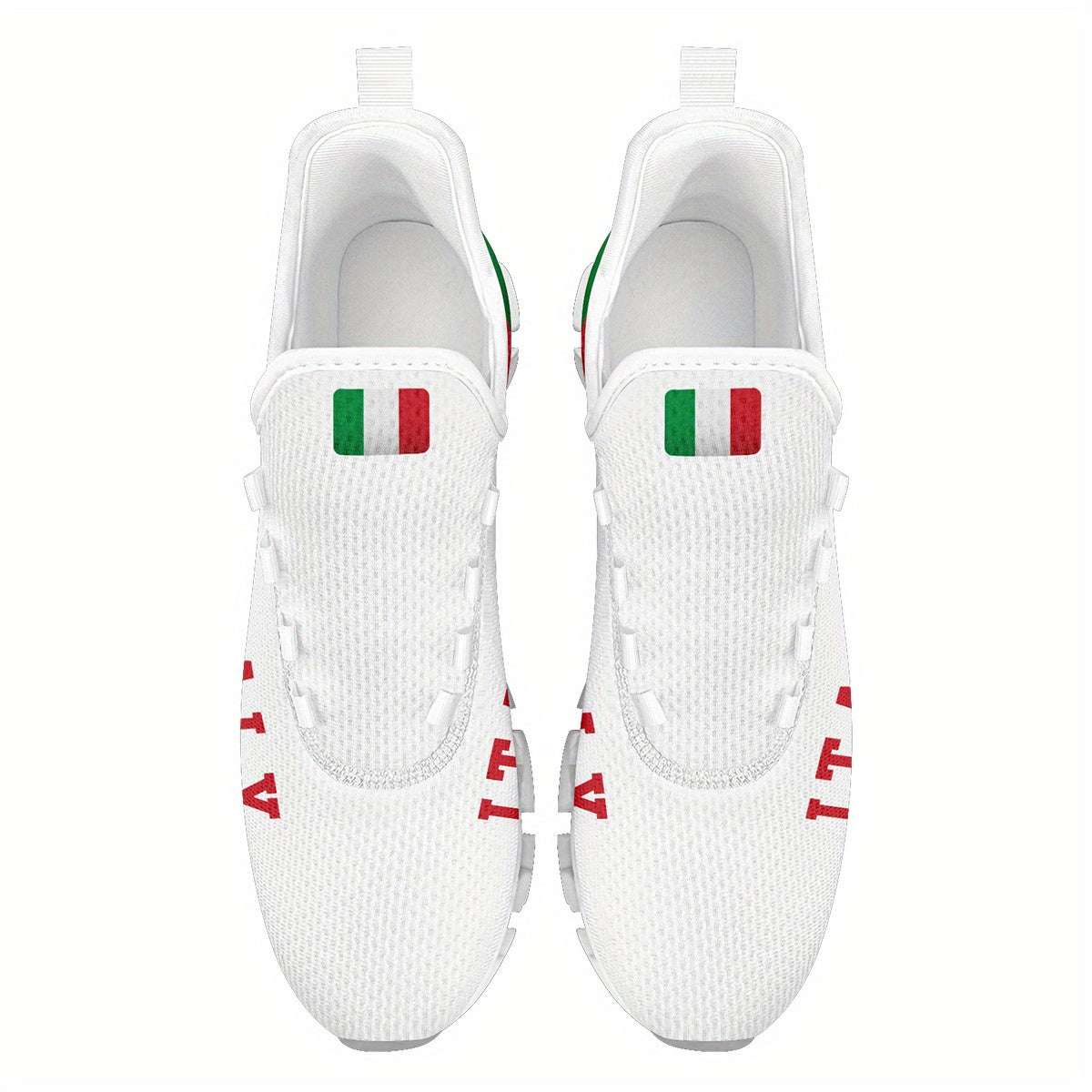 Italy Flag Sneakers – low-top lace-up on-foot city walking scene