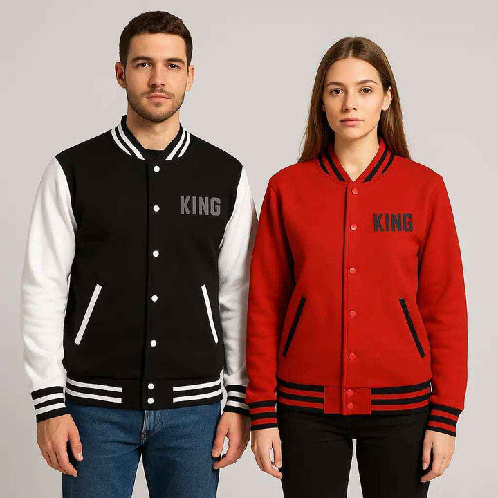 KING Letterman Jacket - Unisex Varsity Heavyweight Style