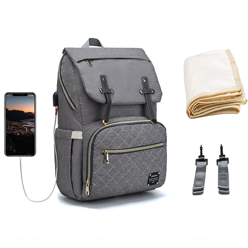 LEQUEEN Multifunctional Mummy Bag: Crossbody & Backpack Design