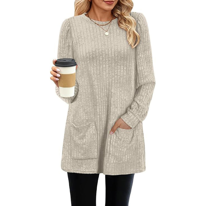 Mid-Length Solid Color Long Shirt for Women - Shop Now
