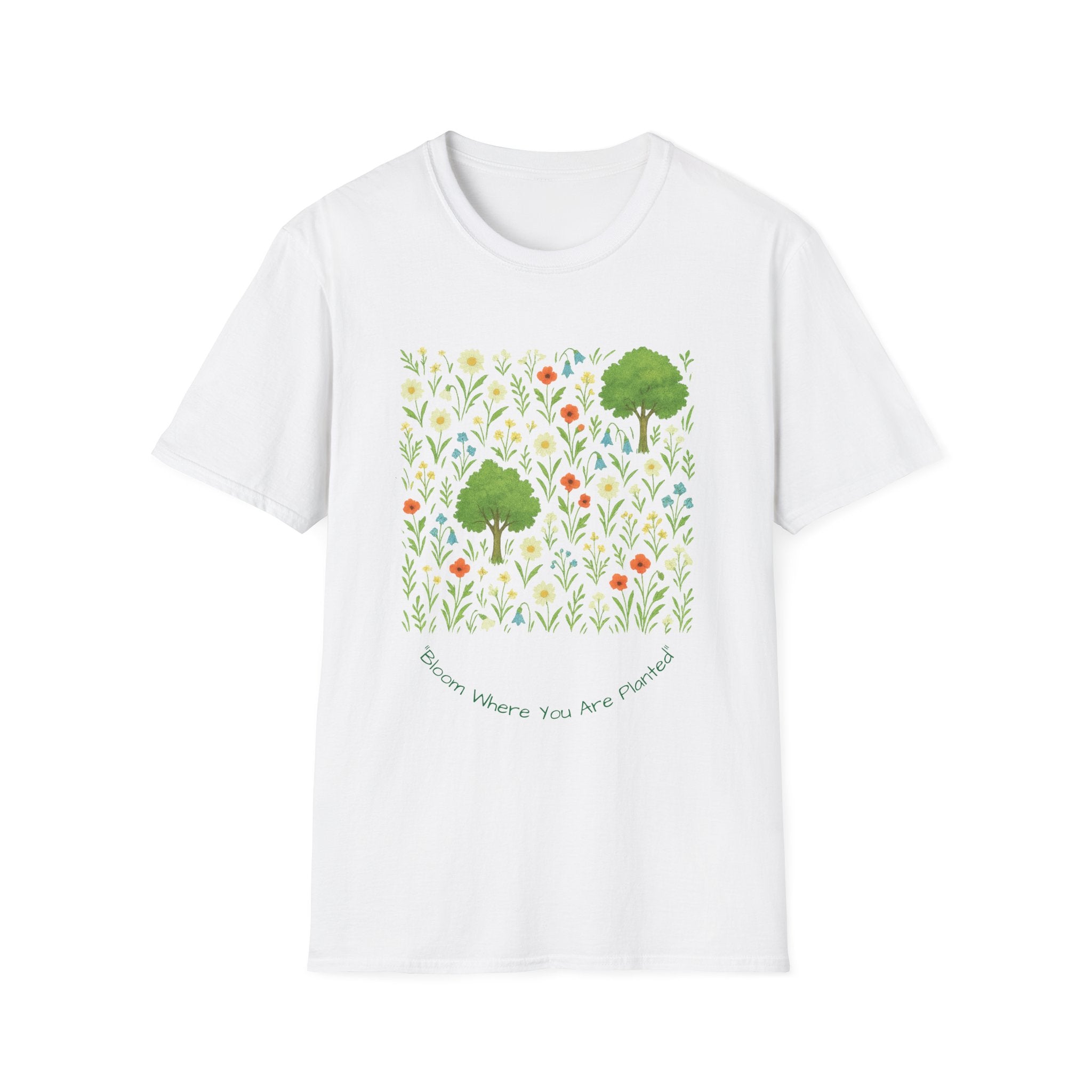 Stylish softstyle T-shirt in floral design


