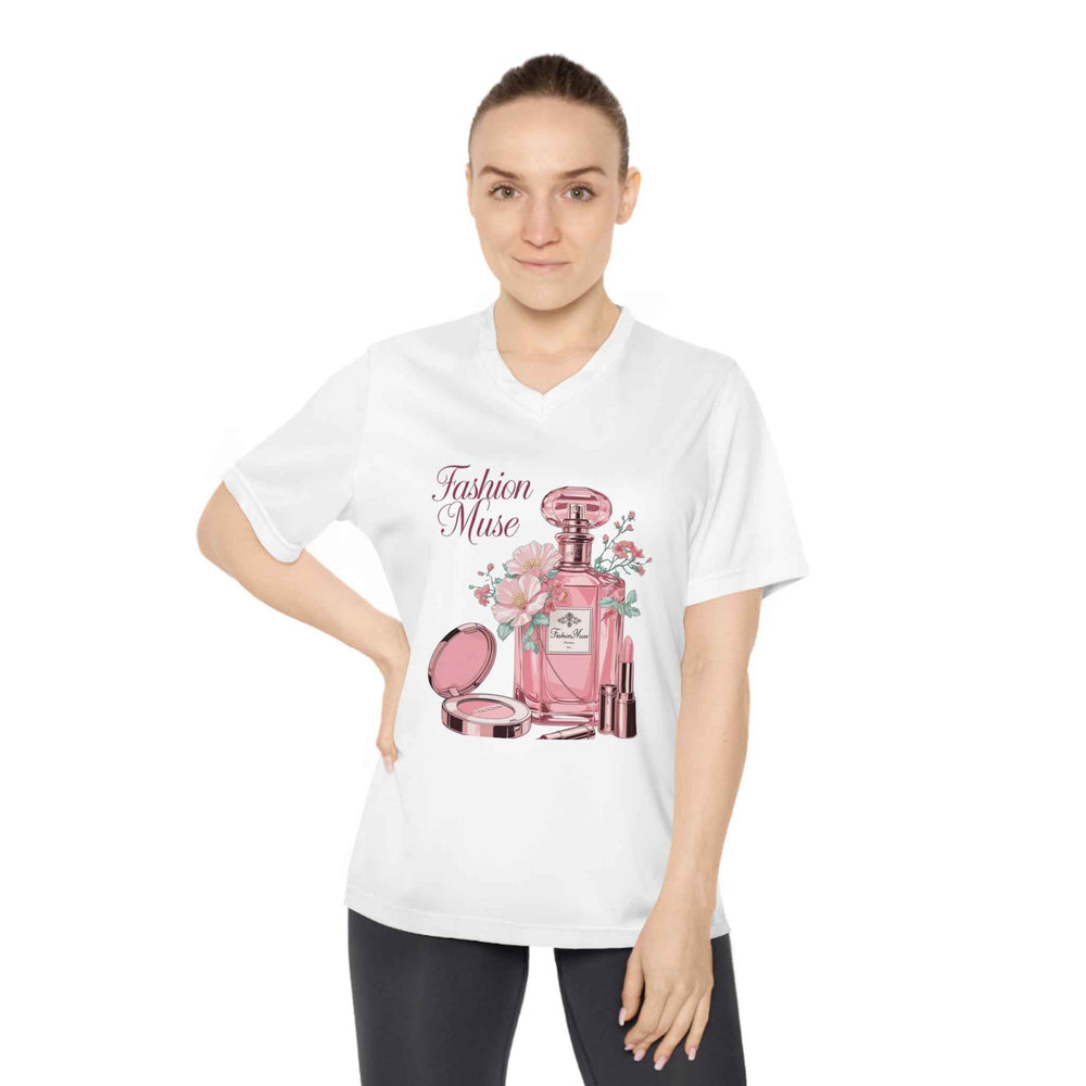 Women's Performance V-Neck T-Shirt – Stylish  Breathable