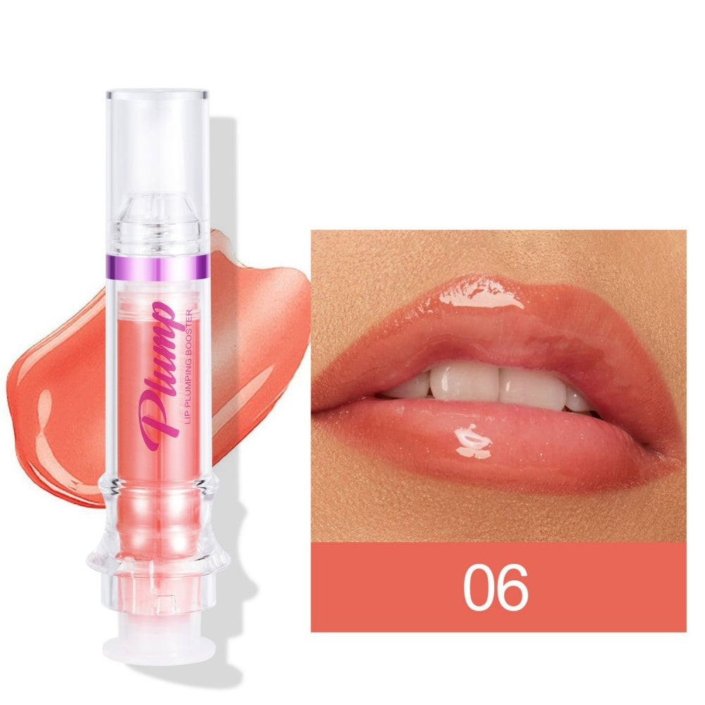 Liquid lipstick with mirror face effect – shiny, plump-looking lips