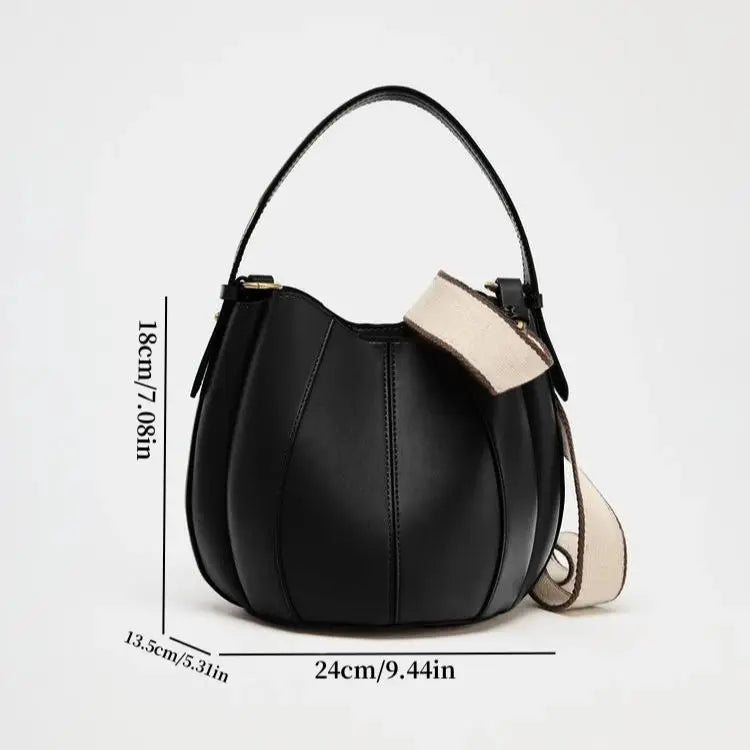 Luxury bucket bag with removable wallet insert