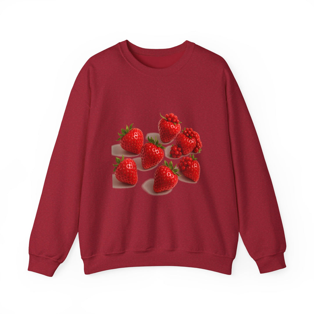 Matching couple outfits with fruit-themed sweatshirts – casual gift idea

